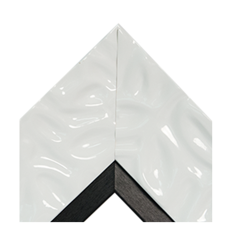 Calm Waters White Textured Satin Black